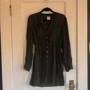 Urban Outfitters Army green shirt dress